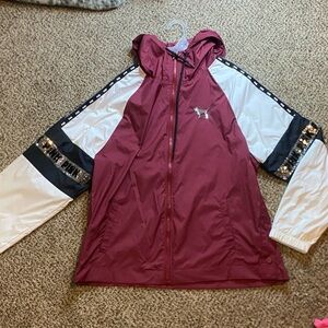 PINK Victoria's Secret Burgundy Rain Jacket